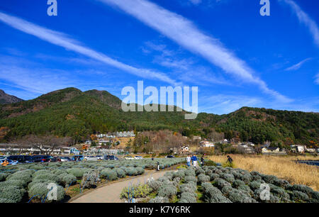 Yamanashi, Japon - Dec 4, 2016. vue de kawaguchiko township à Yamanashi, au Japon. la topographie naturelle de la région de Yamanashi est populaire pour tou Banque D'Images