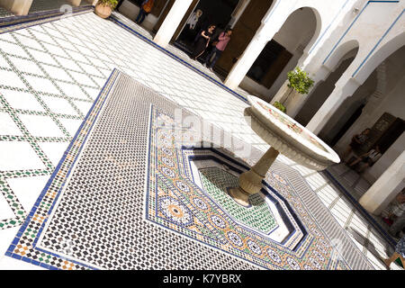 Le palais Bahia est un symbole de style marocain et islamique. Marrakech, Marrakech-Safi. Maroc Banque D'Images