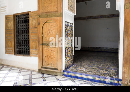 Le palais Bahia est un symbole de style marocain et islamique. Marrakech, Marrakech-Safi. Maroc Banque D'Images