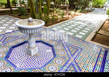 Le palais Bahia est un symbole de style marocain et islamique. Marrakech, Marrakech-Safi. Maroc Banque D'Images