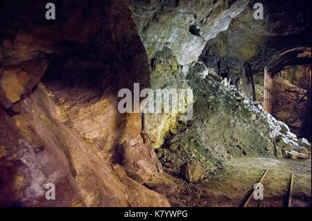 Riese Walimskie Rzeczka complexe dérive de Walim, Pologne. 24 août 2017. En 1943 les Allemands nazis ont commencé une grande échelle la construction souterraine appelé Ri Banque D'Images