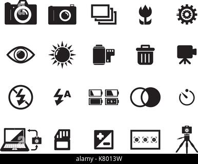 Camera icon set Illustration de Vecteur