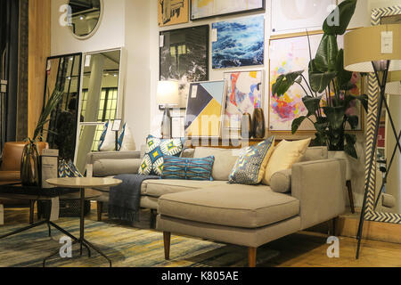 West elm store Home Decor contemporain, NYC, usa Banque D'Images