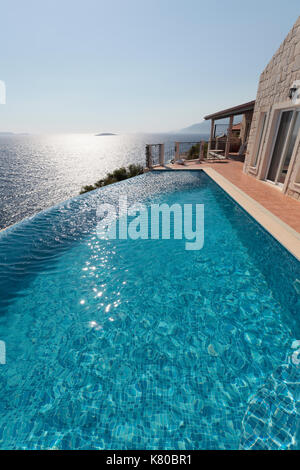 Villa avec piscine à Kas, Turquie Banque D'Images