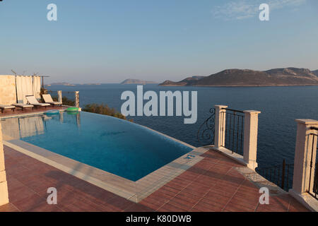 Villa avec piscine à Kas, Turquie Banque D'Images