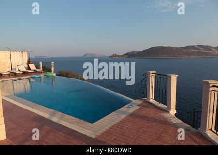 Villa avec piscine à Kas, Turquie Banque D'Images