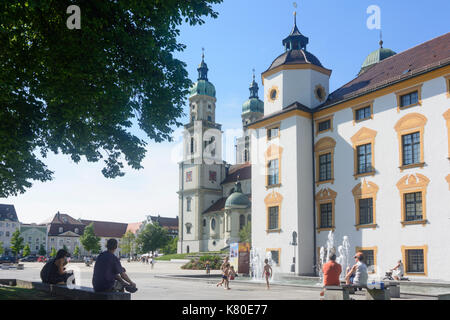 Church St., Basilique Lorenz (Duke-Abbots Residenz' Residence), Kempten (Allgäu), Schwaben, Allgäu, souabe, Bayern, Bavière, Allemagne Banque D'Images