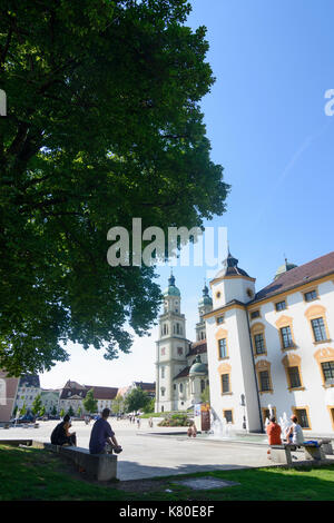 Church St., Basilique Lorenz (Duke-Abbots Residenz' Residence), Kempten (Allgäu), Schwaben, Allgäu, souabe, Bayern, Bavière, Allemagne Banque D'Images