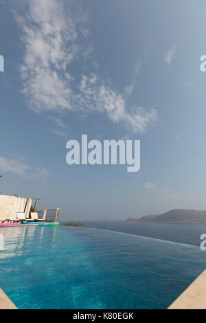 Villa avec piscine à Kas, Turquie Banque D'Images