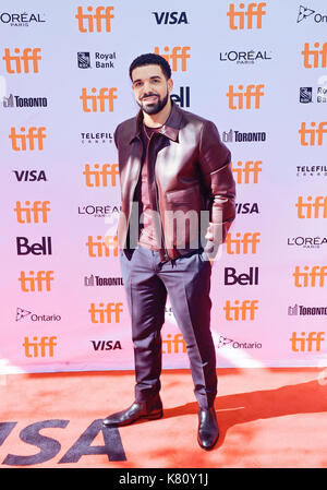 Toronto, Ontario, Canada. Sep 9, 2017. 09 septembre 2017 - Toronto, ontario canada - drake. 2017 Toronto International Film festival - ''l'effet carter'' premiere tenue au Roy Thomson Hall. Crédit photo : Brant/perniac perniac admedia crédit : Brant/admedia/zuma/Alamy fil live news Banque D'Images