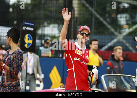 Singapour, Singapour. 17 septembre 2017. Sports motorisés: FIA Formula One World Championship 2017, Grand Prix de Singapour, n°5 Sebastian Vettel (GER, Scuderia Ferrari), | Verwendung weltweit crédit: dpa/Alay Live News Banque D'Images