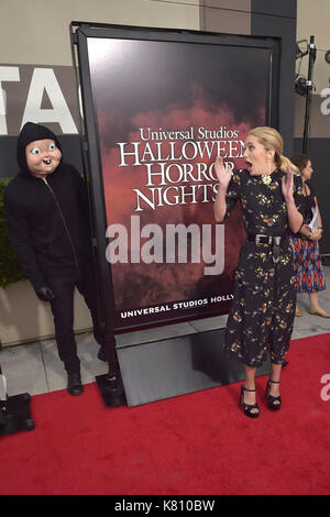 Jessica rothe à l'ouverture de la 'Halloween Horror Nights' dans dans les studios Universal. Universal City, l'utilisation dans le monde entier 15.09.2017 | Banque D'Images