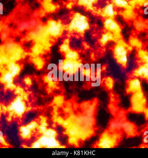 Explosion du panache de l'éruption de lave chaude ou sun surface, 3d illustration Banque D'Images