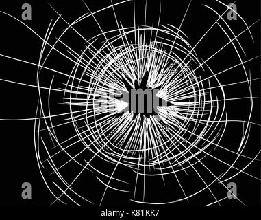 Silhouette de verre cassée symbole vecteur icône concevoir. Belle illustration isolé sur fond noir Illustration de Vecteur