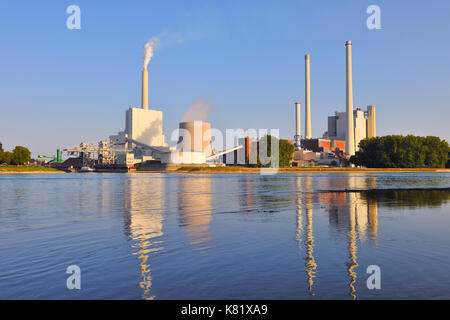 Centrale à charbon, EnBW, Karlsruhe, Bade-Wurtemberg, Allemagne Banque D'Images