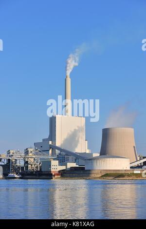 Centrale à charbon, EnBW, Karlsruhe, Bade-Wurtemberg, Allemagne Banque D'Images