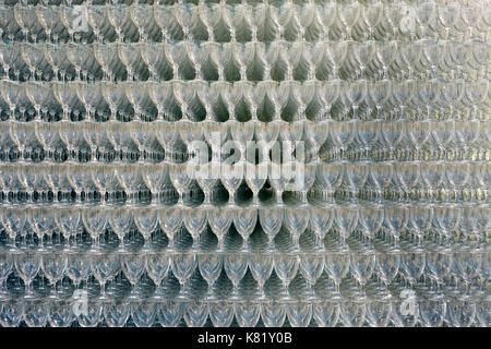 Des gobelets en verre, détail de la pyramide de verre de cristal par zwiesel kristallglas ag, zwiesel, Bayerischer Wald, Thuringe, Bavière Banque D'Images