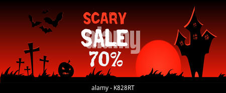 Happy Halloween banner. design illustration. trick or treat Banque D'Images