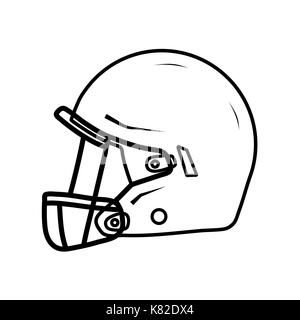 American football helmet, side view Illustration de Vecteur