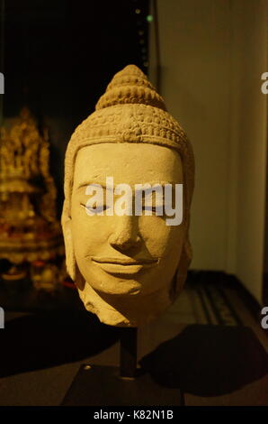 Buste de Bouddha au Victoria & Albert Museum de Londres Banque D'Images