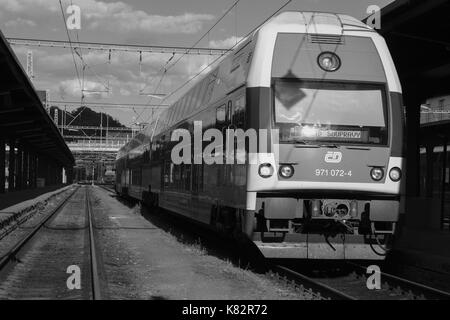 Masarykovo nadrazí, la plus ancienne gare de Prague, République tchèque, a été fondée en 1845. Où: Prague, Bohême, République Tchèque quand: 17 août 2017 crédit: Oscar Gonzalez/WENN.com Banque D'Images