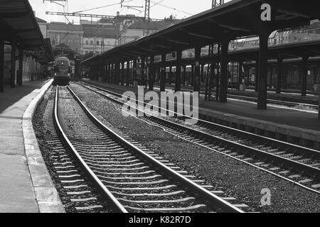 Masarykovo nadrazí, la plus ancienne gare de Prague, République tchèque, a été fondée en 1845. Où: Prague, Bohême, République Tchèque quand: 17 août 2017 crédit: Oscar Gonzalez/WENN.com Banque D'Images