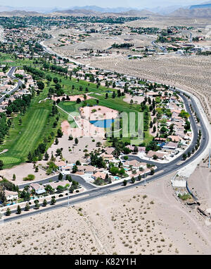 Vue aérienne d'un terrain de golf de Las Vegas Banque D'Images