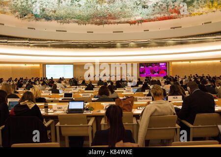 Organisation des Nations unies, Genève, Suisse, 36e session du Conseil des droits de l'homme Banque D'Images