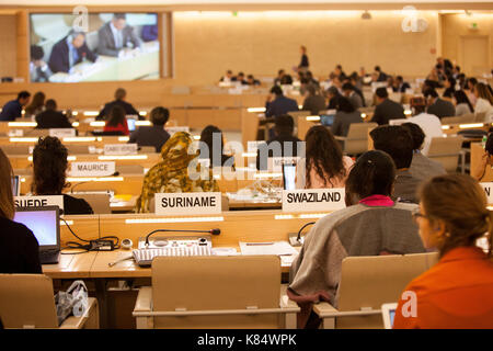 Organisation des Nations unies, Genève, Suisse, 36e session du Conseil des droits de l'homme Banque D'Images