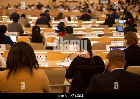 Organisation des Nations unies, Genève, Suisse, 36e session du Conseil des droits de l'homme Banque D'Images