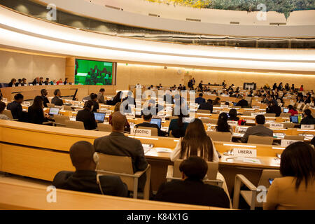 Organisation des Nations unies, Genève, Suisse, 36e session du Conseil des droits de l'homme Banque D'Images