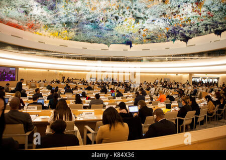 Organisation des Nations unies, Genève, Suisse, 36e session du Conseil des droits de l'homme Banque D'Images