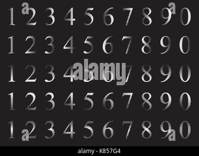 Demi-teinte numéro symbole vecteur icône concevoir. Belle illustration isolé sur fond noir Illustration de Vecteur