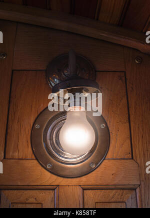 Lumières sur le tramway électrique Manx Banque D'Images