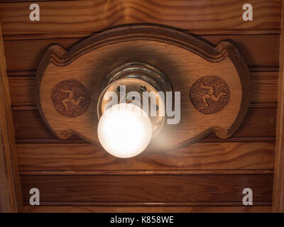 Lumières sur le tramway électrique Manx Banque D'Images