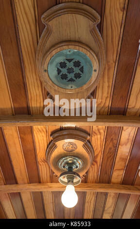 Feux d'origine victorienne sur Manx le tramway électrique Banque D'Images