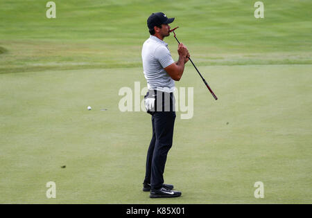 Lake Forest, États-Unis. Sep 17, 2017 Journée de l'Australie. Jason réagit au cours du tournoi de golf de championnat bmw au conway farms golf club à Lake Forest de l'illinois, aux États-Unis, sur sept. 17, 2017. crédit : joel lerner/Xinhua/Alamy live news Banque D'Images