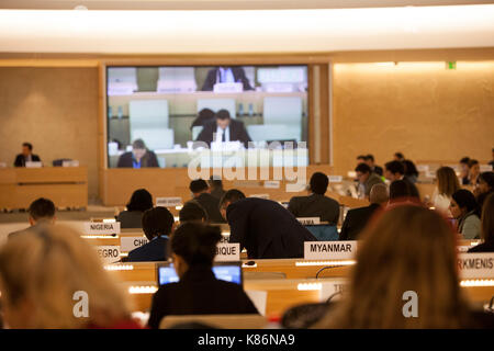 Organisation des Nations unies, Genève, Suisse, 36e session du Conseil des droits de l'homme Banque D'Images