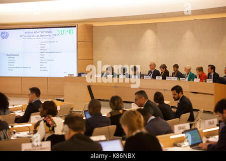 Organisation des Nations unies, Genève, Suisse, 36e session du Conseil des droits de l'homme Banque D'Images