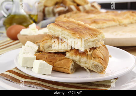 Tarte au fromage fait maison pâte à pâte filo Banque D'Images