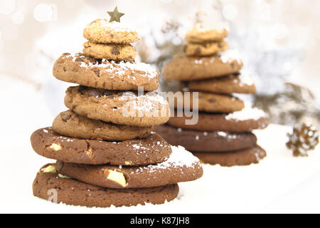 Cookies de Noël tree Banque D'Images