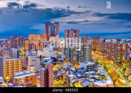 Kanazawa, Japon skyline at Dusk. Banque D'Images