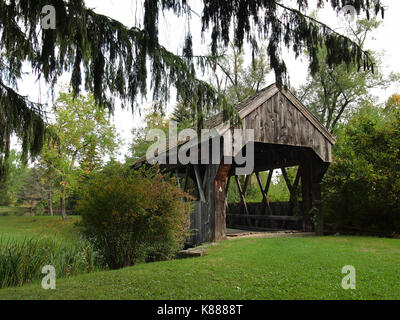 Hamilton, New York, USA. septembre 17, 2017. l'americana villlage, une copie d'un village du xixe siècle, sur la rive ouest du lac de moraine h Banque D'Images