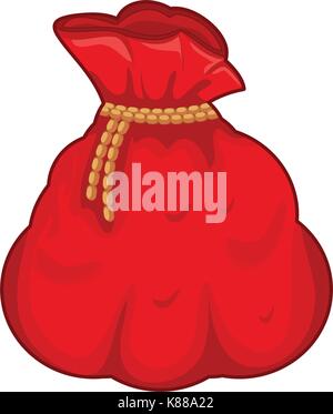 Sac, Sac santa argent symbole vecteur icône concevoir. Belle illustration isolé sur fond blanc Illustration de Vecteur