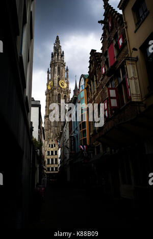 Cathédrale notre Dame clocher cathédrale Anvers Banque D'Images