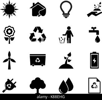 Ecology icon set Illustration de Vecteur