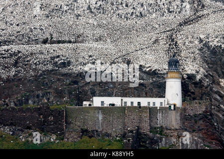 Bass rock Lighthouse, l'écosse.uk. Banque D'Images