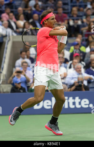 Rafael Nadal (esp) de la compétition à l'US Open Tennis Championships 2017 Banque D'Images