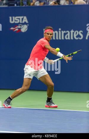 Rafael Nadal (esp) de la compétition à l'US Open Tennis Championships 2017 Banque D'Images