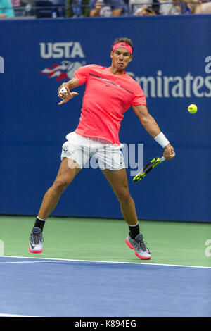 Rafael Nadal (esp) de la compétition à l'US Open Tennis Championships 2017 Banque D'Images